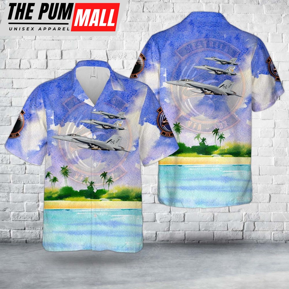 Us Navy Hawaiian Shirt, US Navy FA-18E Super Hornet Of VFA-137 Kestrels Hawaiian Shirt, Military Hawaiian Shirt