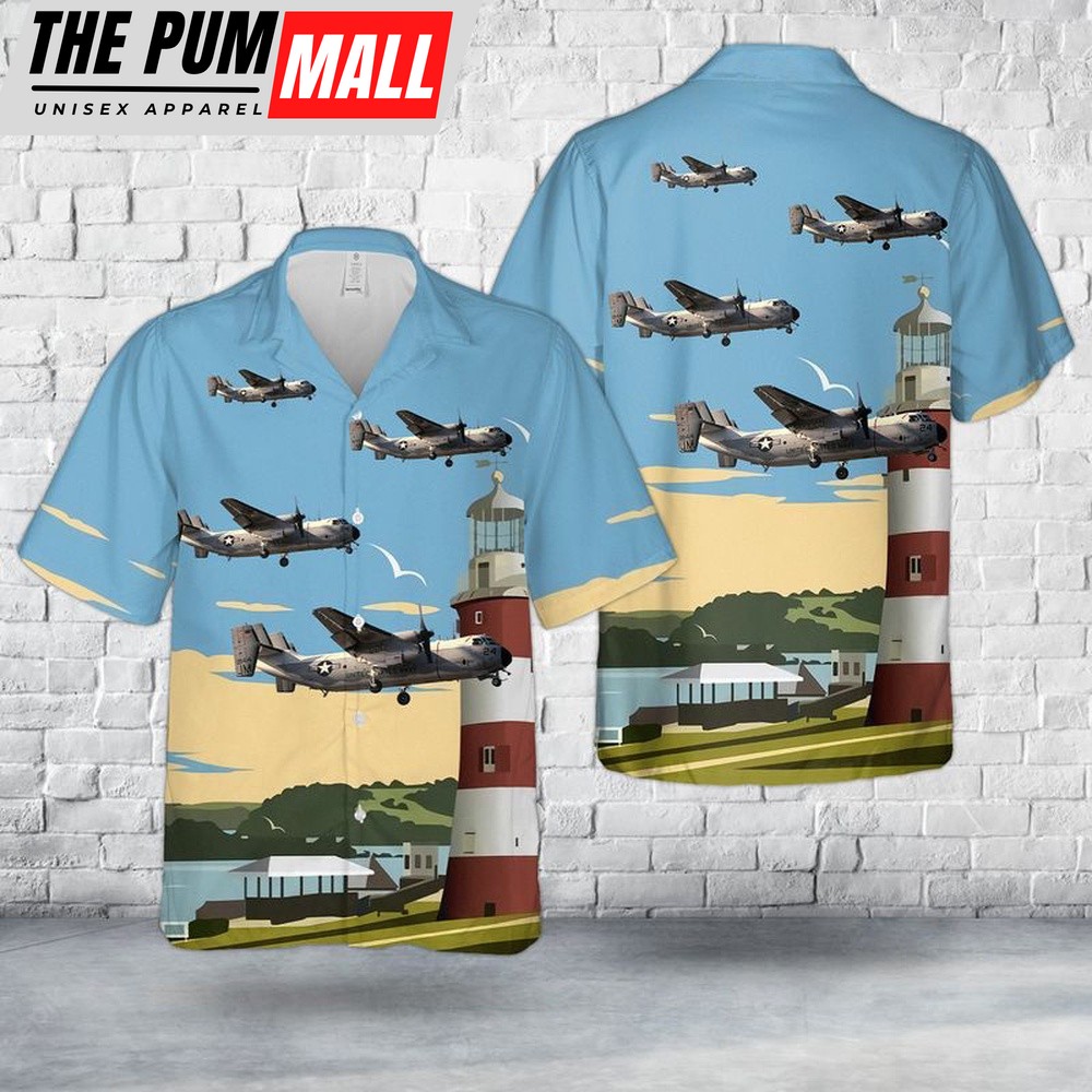 Us Navy Hawaiian Shirt, US Navy Grumman C-2A Greyhound Of VR-24 Hawaiian Shirt, Military Hawaiian Shirt