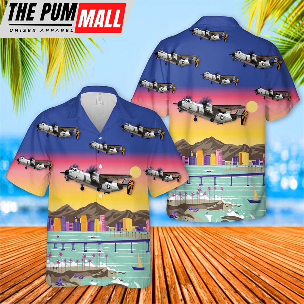 Us Navy Hawaiian Shirt, US Navy Grumman C-2A Greyhound Of VRC-30 Providers Hawaiian Shirt, Military Hawaiian Shirt