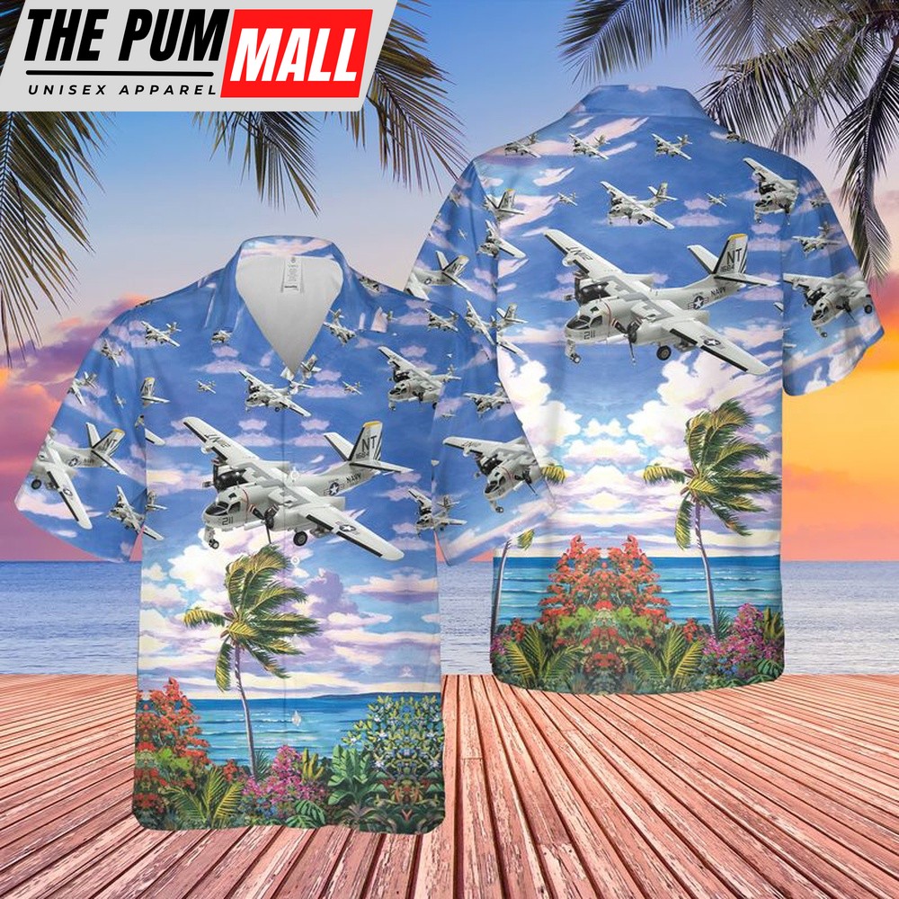 Us Navy Hawaiian Shirt, US Navy Grumman S-2 Tracker Of VS-37 Hawaiian Shirt, Military Hawaiian Shirt