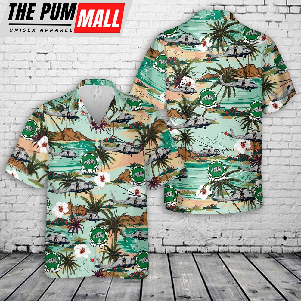 Us Navy Hawaiian Shirt, US Navy HSC-7 Helicopter Sea Combat Squadron Seven Dusty Dogs Hawaiian Shirt, Military Hawaiian Shirt