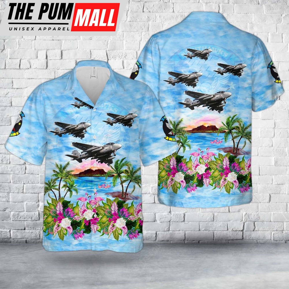 Us Navy Hawaiian Shirt, US Navy KA-6D Intruder Of VA-185 Hawaiian Shirt, Military Hawaiian Shirt