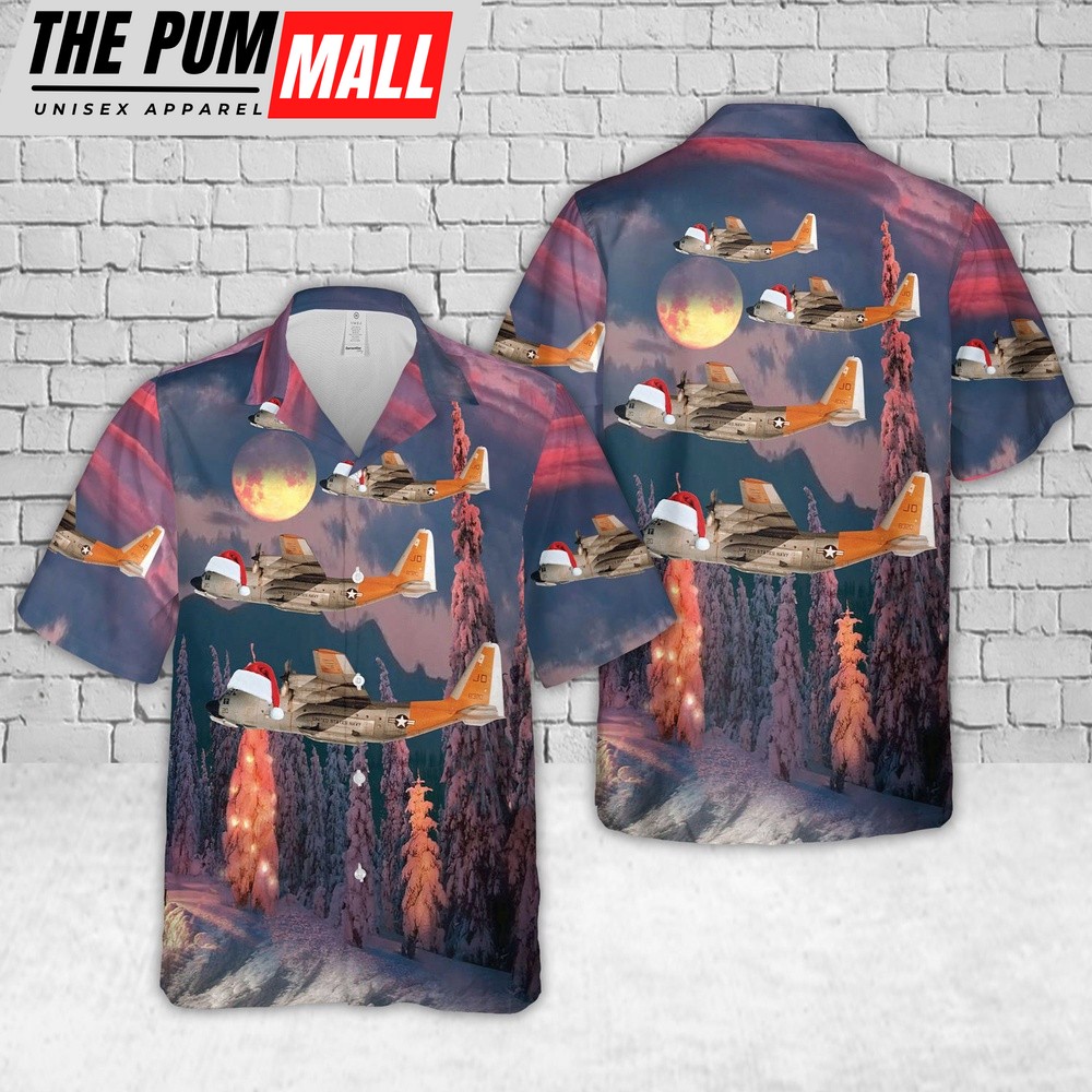 Us Navy Hawaiian Shirt, US Navy LC -130 Hercules Of VXE-6 The Puckered Penguins Christmas Hawaiian Shirt, Military Hawaiian Shirt