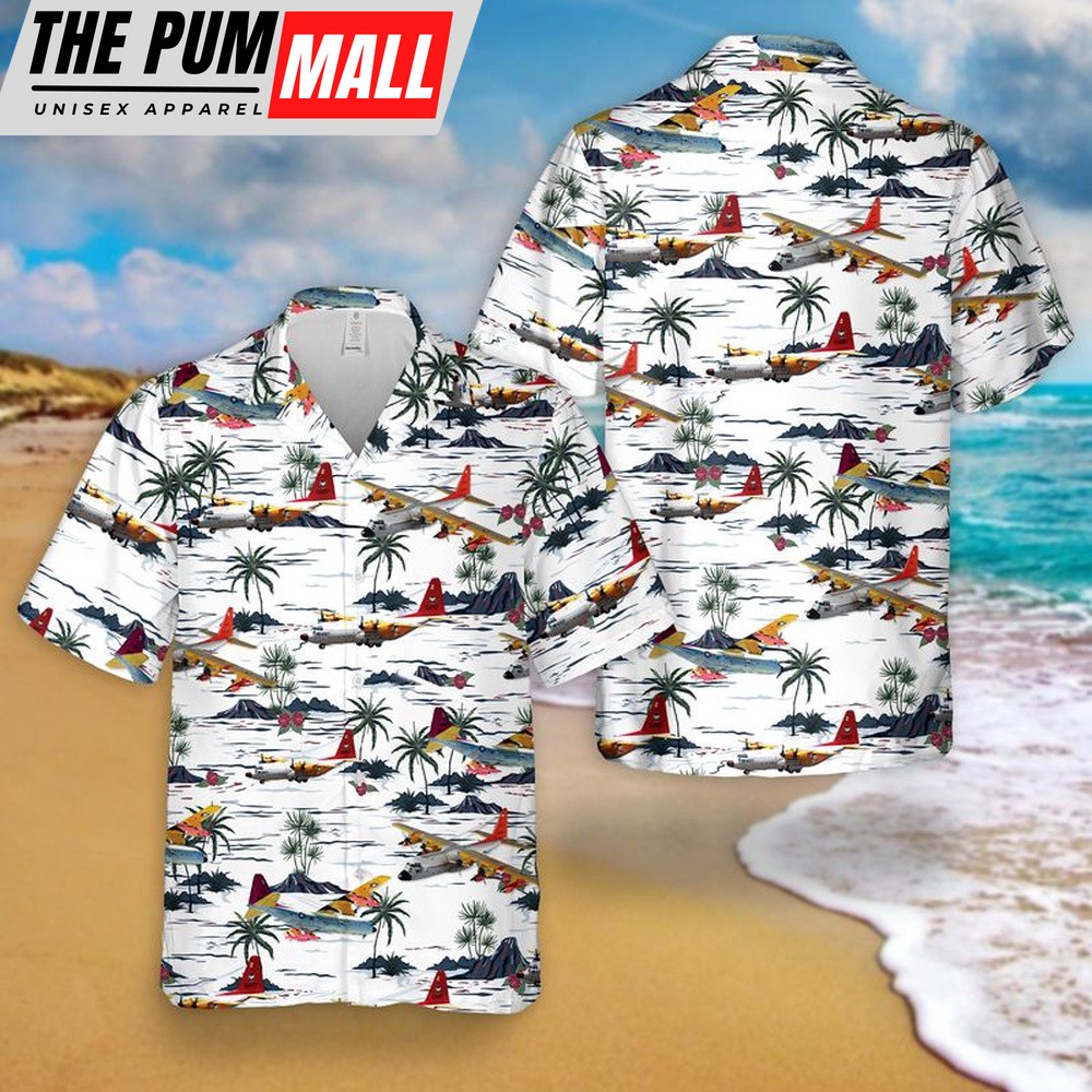 Us Navy Hawaiian Shirt, US Navy Lockheed DC-130 Hawaiian Shirt, Military Hawaiian Shirt