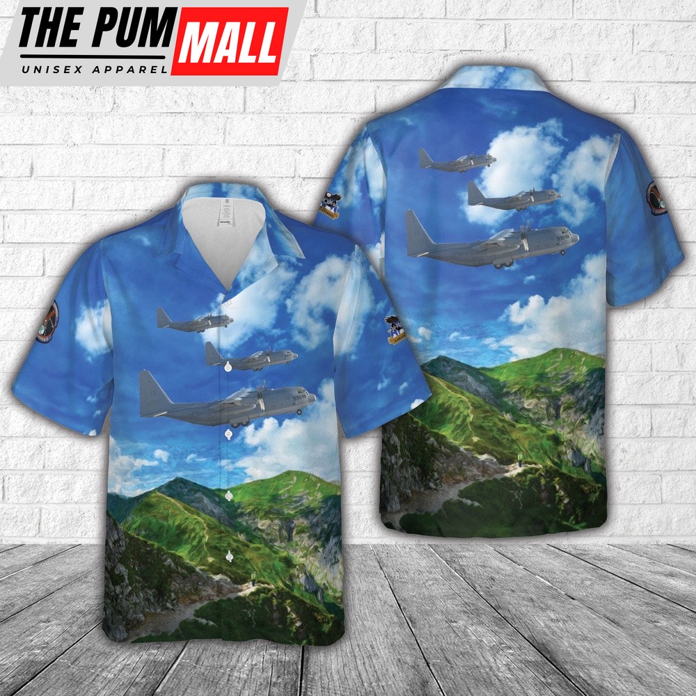 Us Navy Hawaiian Shirt, US Navy Lockheed KC-130T Hercules – VR-53 ‘Capital Express’ Hawaiian Shirt, Military Hawaiian Shirt
