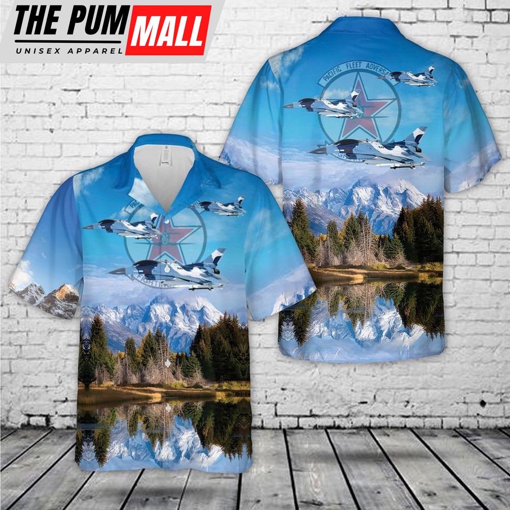 Us Navy Hawaiian Shirt, US Navy Lockheed Martin F-16N Fighting Falcon Bandits Hawaiian Shirt, Military Hawaiian Shirt