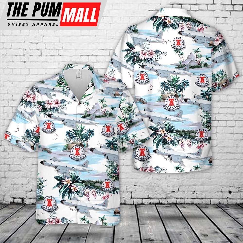 Us Navy Hawaiian Shirt, US Navy Lockheed Martin P-3A Orion, VP-66 Liberty Bells (1984) Hawaiian Shirt, Military Hawaiian Shirt