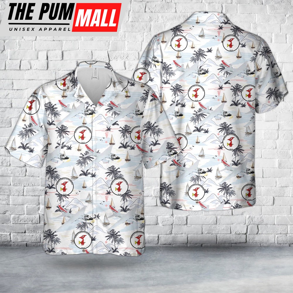 Us Navy Hawaiian Shirt, US Navy Lockheed Martin S-3A Viking Screwbirds VS-33 (1983) Hawaiian Shirt, Military Hawaiian Shirt