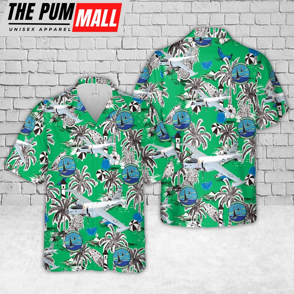 Us Navy Hawaiian Shirt, US Navy Lockheed Martin SP2H VP-7 Black Falcon 1968 Hawaiian Shirt, Military Hawaiian Shirt