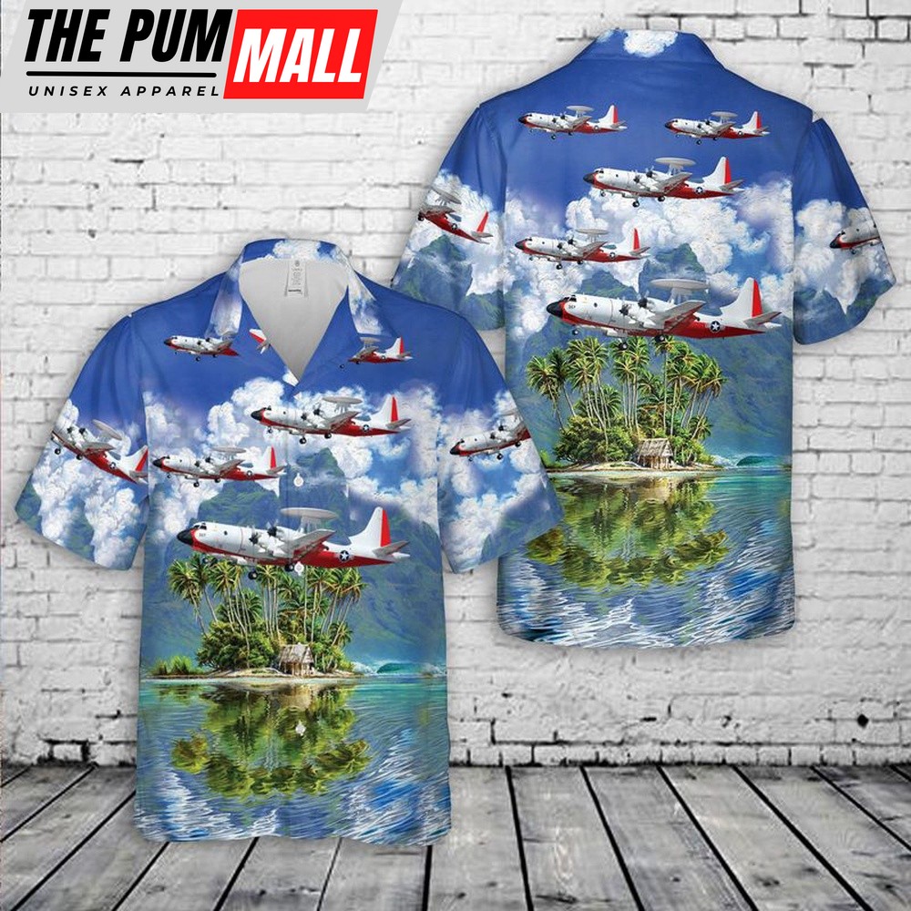 Us Navy Hawaiian Shirt, US Navy Lockheed NP-3D Orion Hawaiian Shirt, Military Hawaiian Shirt