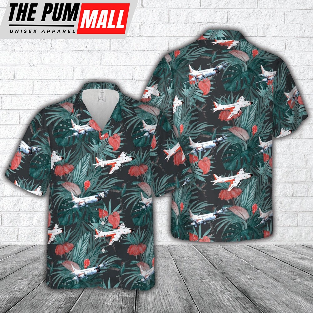 Us Navy Hawaiian Shirt, US Navy Lockheed P-3D Orion 150500 Hawaiian Shirt, Military Hawaiian Shirt