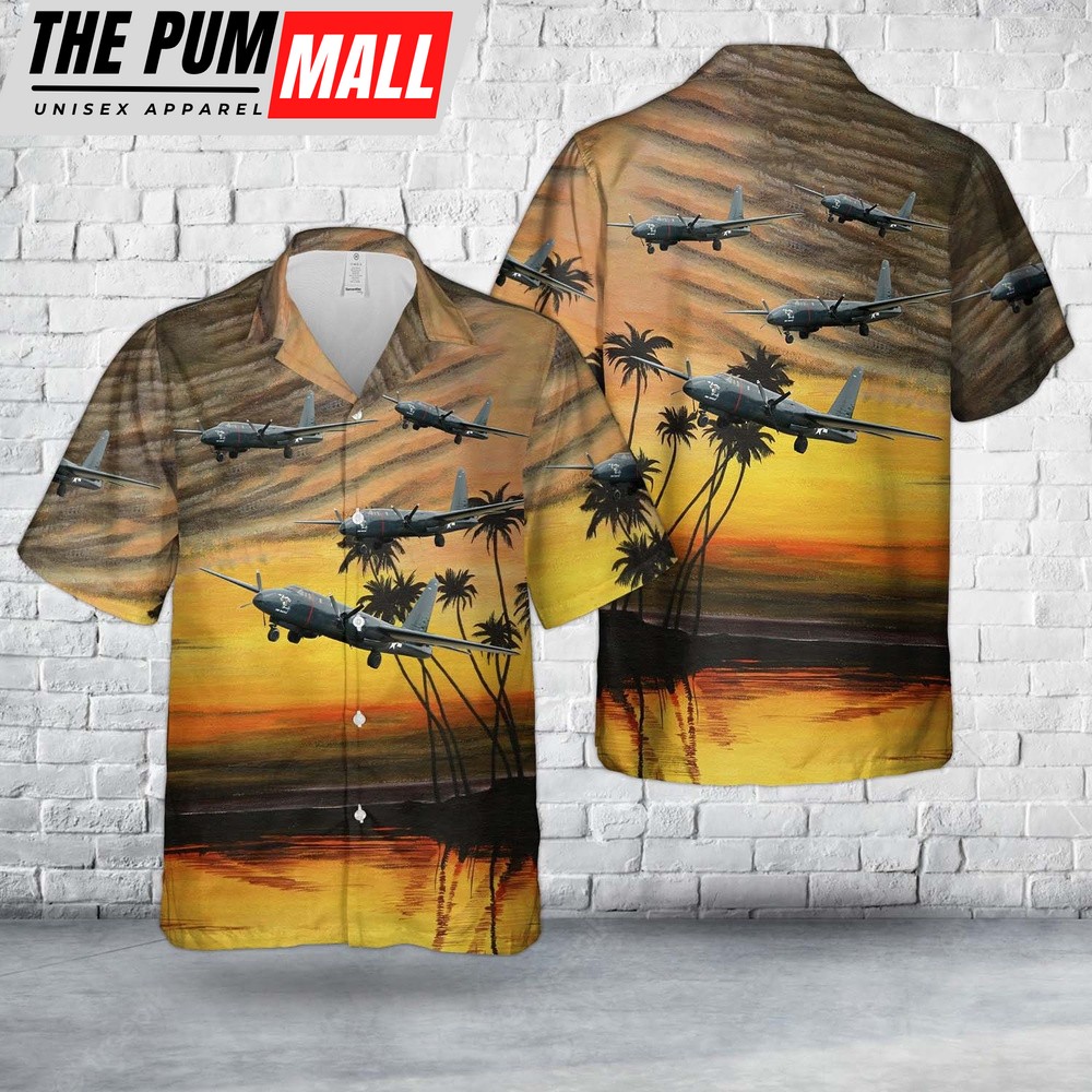 Us Navy Hawaiian Shirt, US Navy Lockheed P2V-1 Neptune Truculent Turtle Hawaiian Shirt, Military Hawaiian Shirt