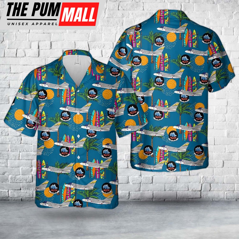 Us Navy Hawaiian Shirt, US Navy Lockheed S-3B Viking BuNo 160601 NL705 USS Kitty Hawk VS-37 Hawaiian Shirt, Military Hawaiian Shirt