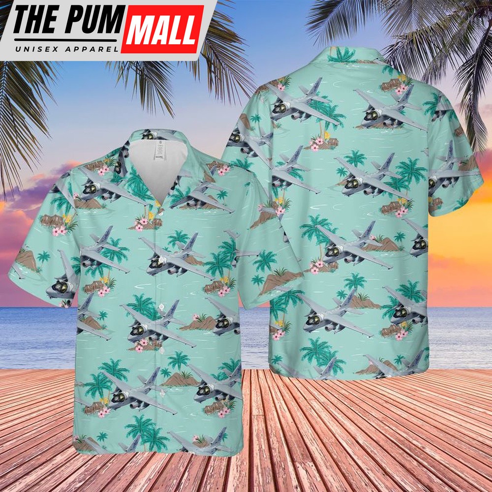 Us Navy Hawaiian Shirt, US Navy Lockheed S-3B Viking Navy One Of VS-35 Blue Wolves Hawaiian Shirt, Military Hawaiian Shirt