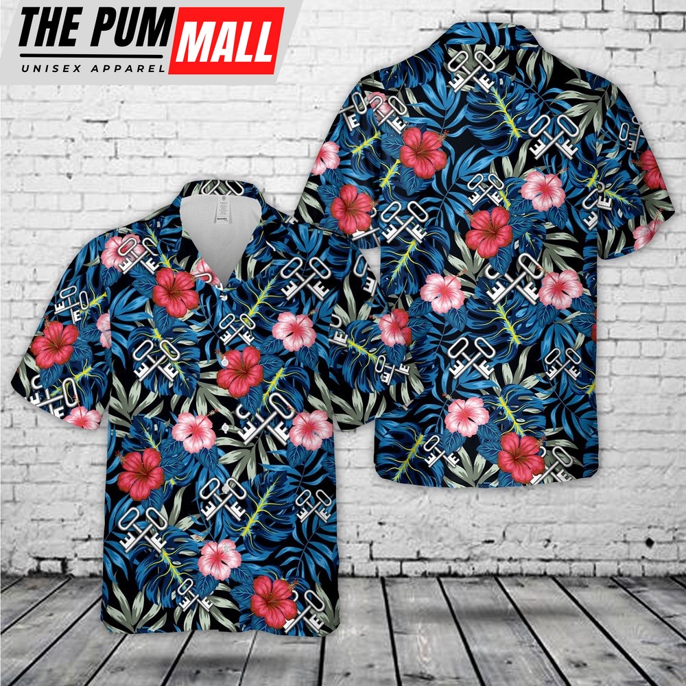 Us Navy Hawaiian Shirt, US Navy Logistics Specialist (LS) Rating Badge Hawaiian Shirt, Military Hawaiian Shirt