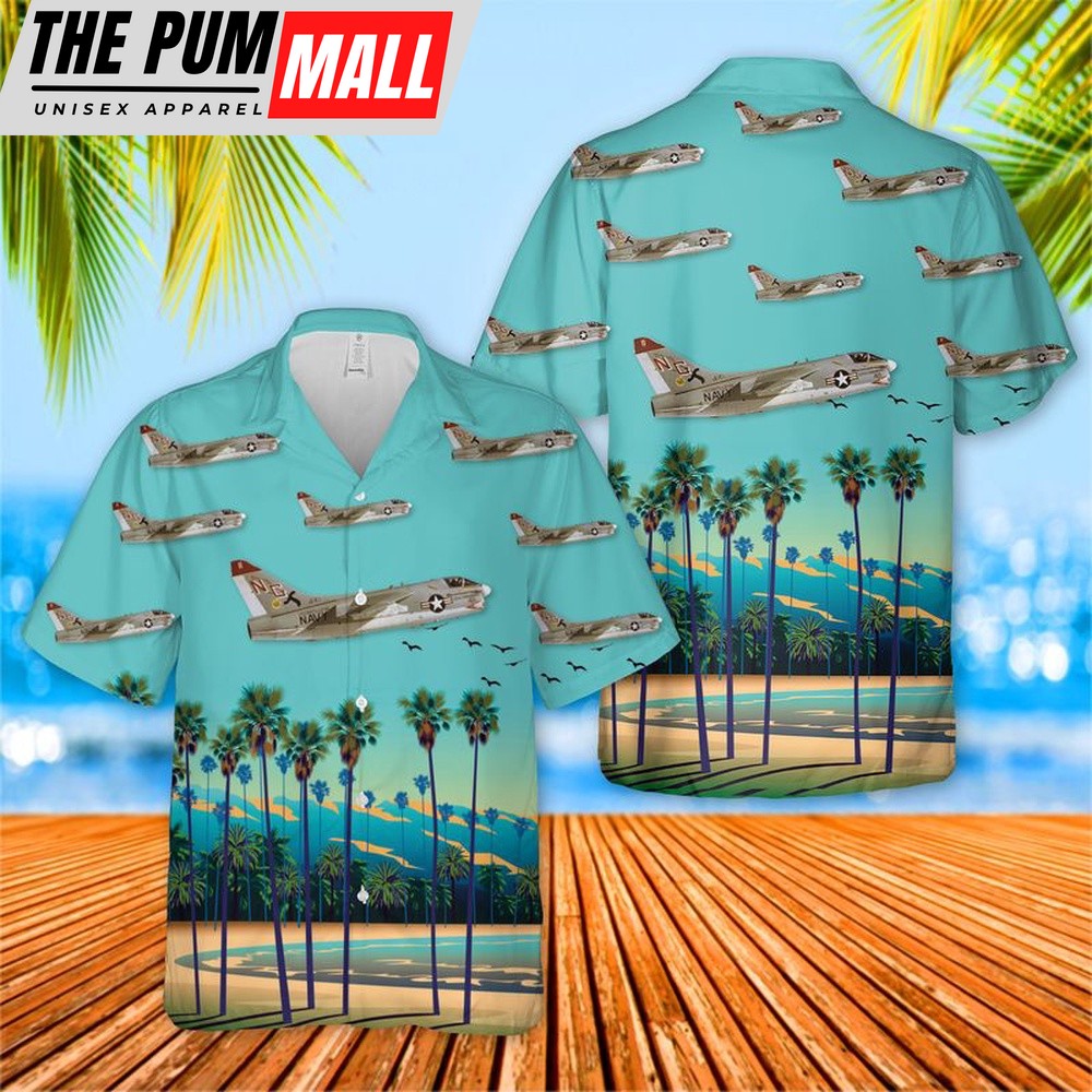 Us Navy Hawaiian Shirt, US Navy LTV A-7E Corsair II Of VA-147 Argonauts Hawaiian Shirt, Military Hawaiian Shirt