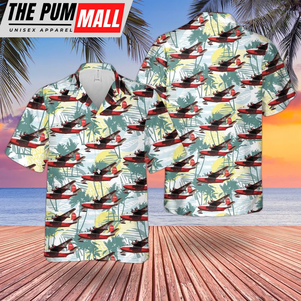 Us Navy Hawaiian Shirt, US Navy Martin JRM Mars Hawaiian Shirt, Military Hawaiian Shirt