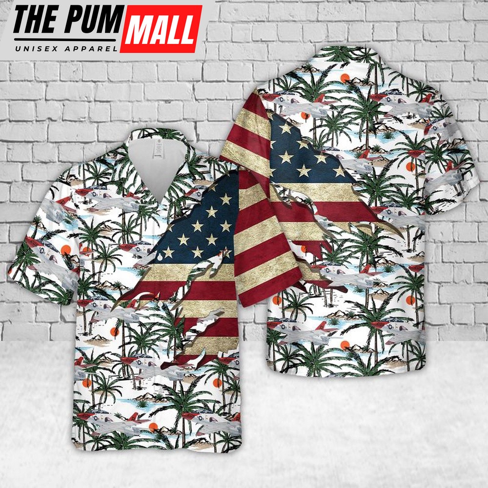 Us Navy Hawaiian Shirt, US Navy McDonnell Douglas T-45 Goshawk Hawaiian Shirt, Military Hawaiian Shirt