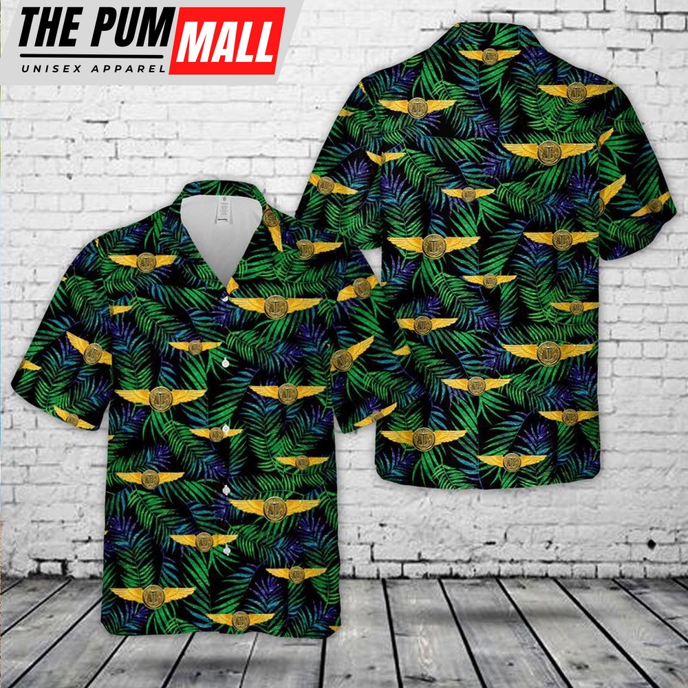 Us Navy Hawaiian Shirt, US Navy Naval Aviation Observer Badge Hawaiian Shirt, Military Hawaiian Shirt