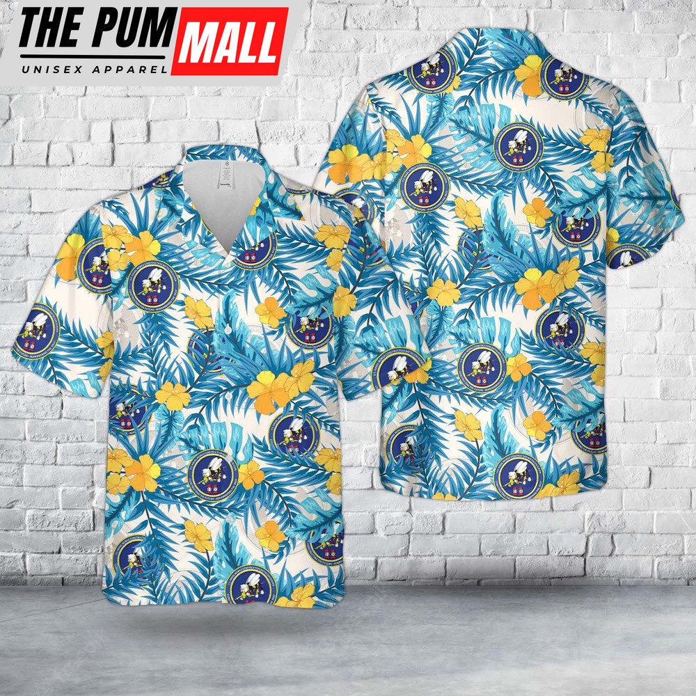 Us Navy Hawaiian Shirt, US Navy Naval Mobile Construction Battalion 11 (NMCB 11) Hawaiian Shirt, Military Hawaiian Shirt