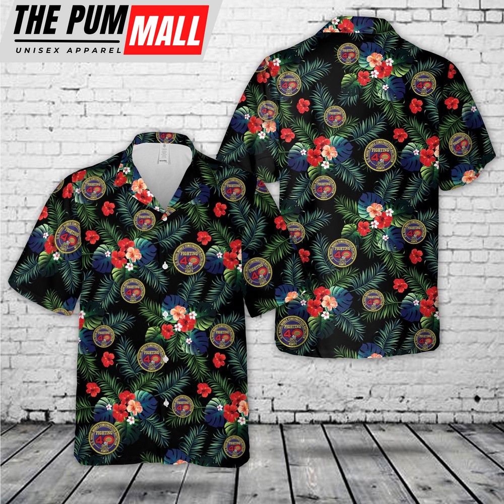 Us Navy Hawaiian Shirt, US Navy Naval Mobile Construction Battalion 40 Hawaiian Shirt, Military Hawaiian Shirt