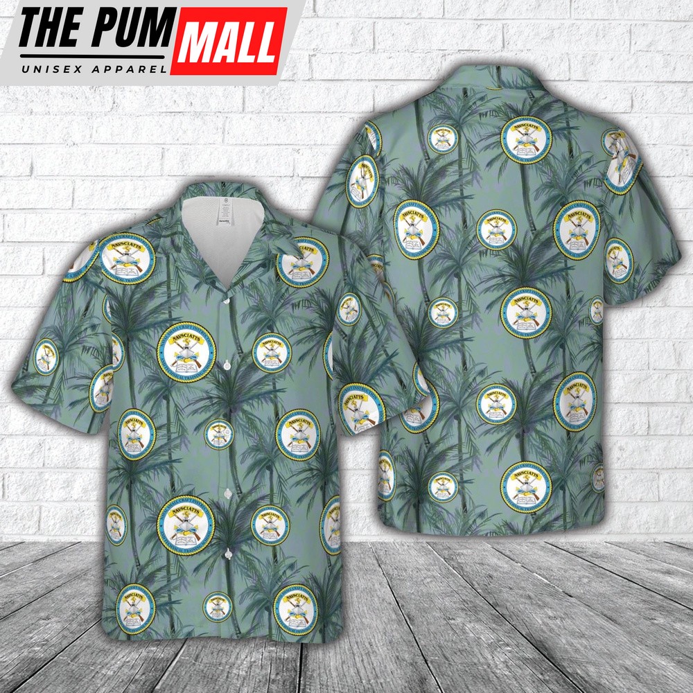 Us Navy Hawaiian Shirt, US Navy Naval Small Craft Instruction and Technical Training School (NAVSCIATTS) Hawaiian Shirt, Military Hawaiian Shirt