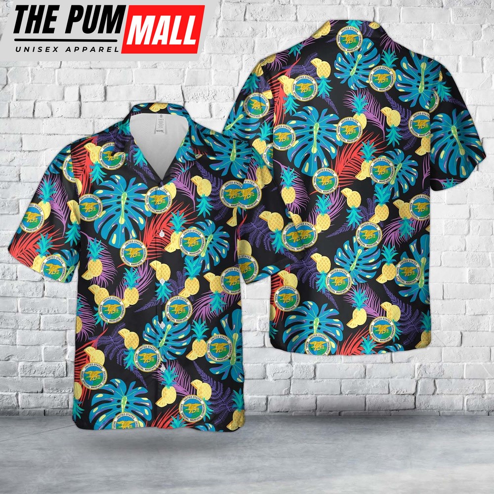 Us Navy Hawaiian Shirt, US Navy Naval Special Warfare Command (NSWC) Hawaiian Shirt, Military Hawaiian Shirt