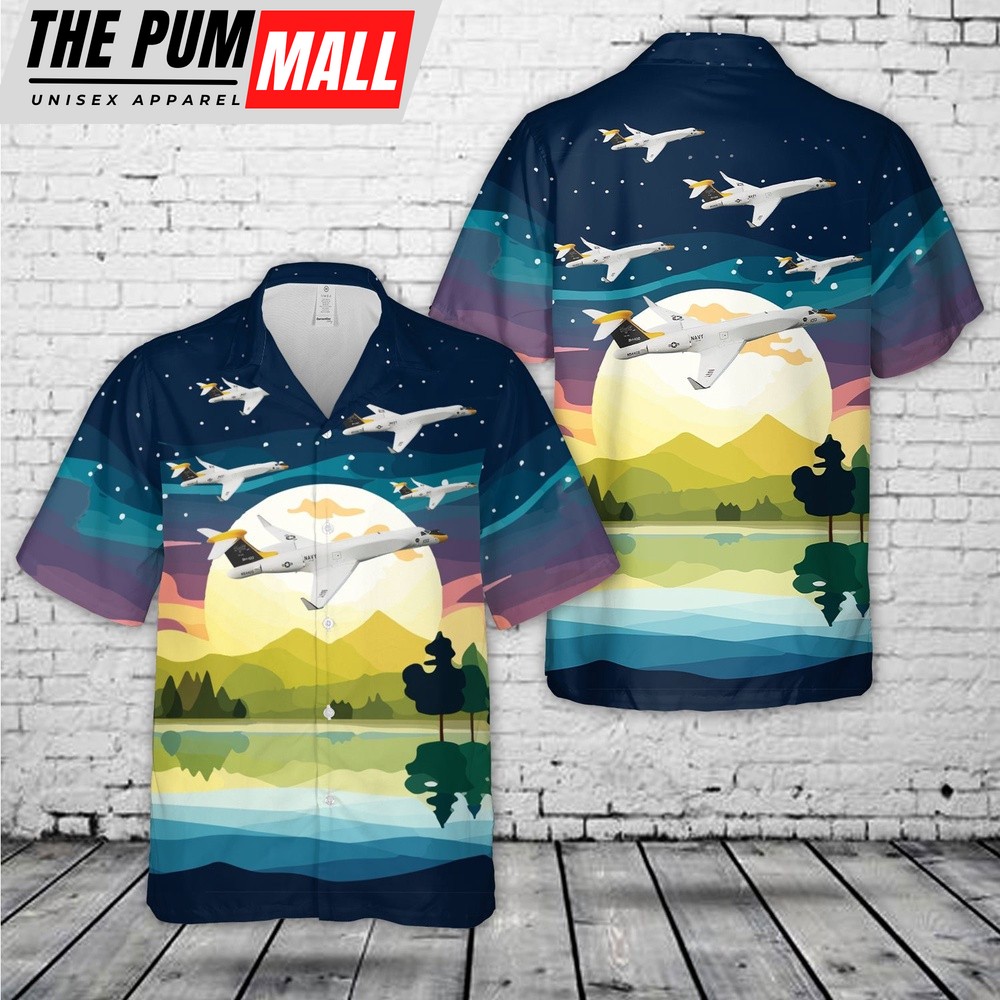 Us Navy Hawaiian Shirt, US Navy NC-37B Missile Tracking Jet Hawaiian Shirt, Military Hawaiian Shirt
