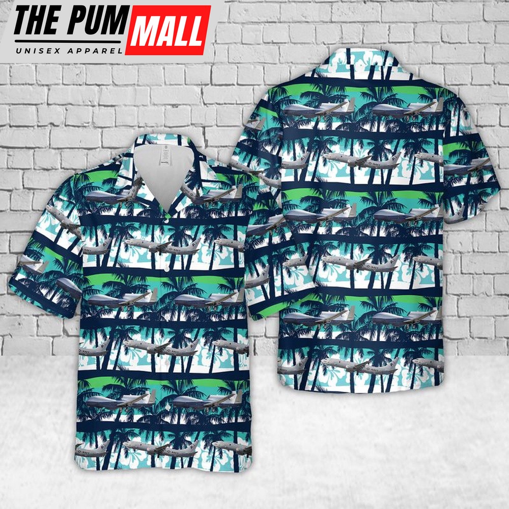 Us Navy Hawaiian Shirt, US Navy Northrop Grumman MQ-4C Triton And Boeing P-8A Poseidon Hawaiian Shirt, Military Hawaiian Shirt