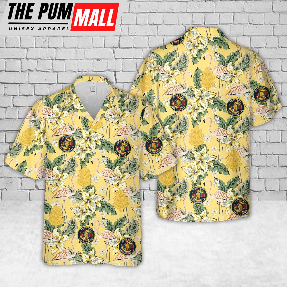 Us Navy Hawaiian Shirt, US Navy Nurse Corps Hawaiian Shirt, Military Hawaiian Shirt