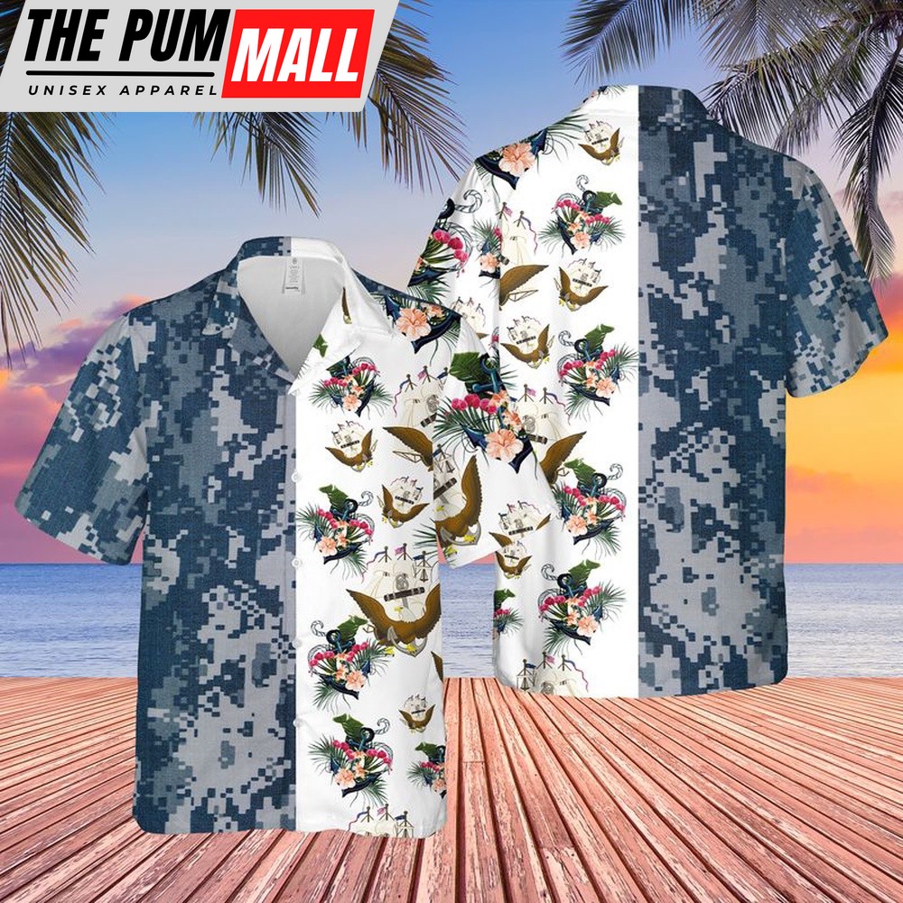 Us Navy Hawaiian Shirt, US Navy Ship Hawaiian Shirt, Military Hawaiian Shirt