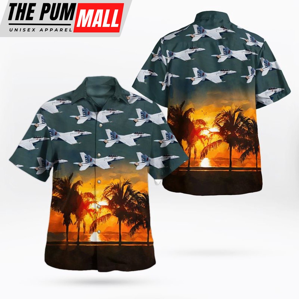 Us Navy Hawaiian Shirt, US Navy Strike Fighter Squadron 22 (VFA-22) Hawaiian Shirt, Military Hawaiian Shirt