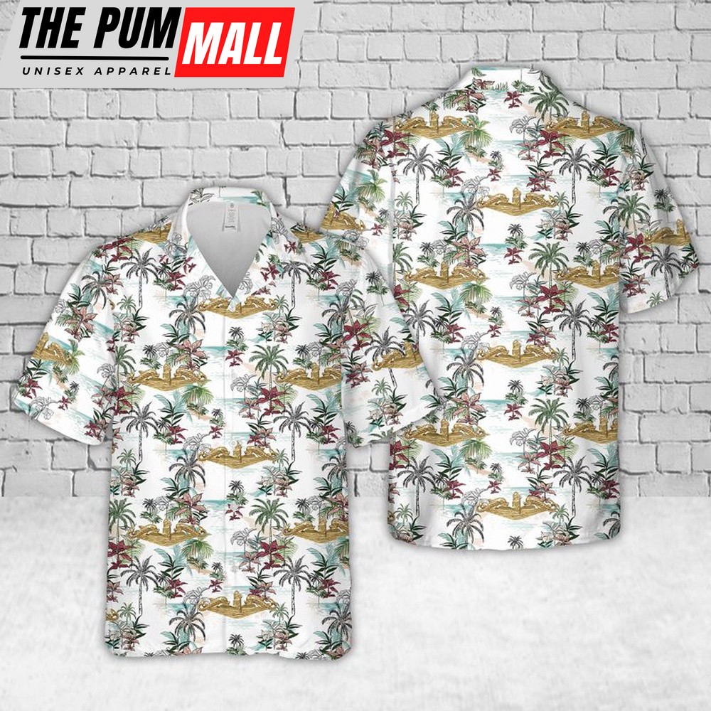 Us Navy Hawaiian Shirt, US Navy Submarine Badge – WWII Gold Hawaiian Shirt, Military Hawaiian Shirt