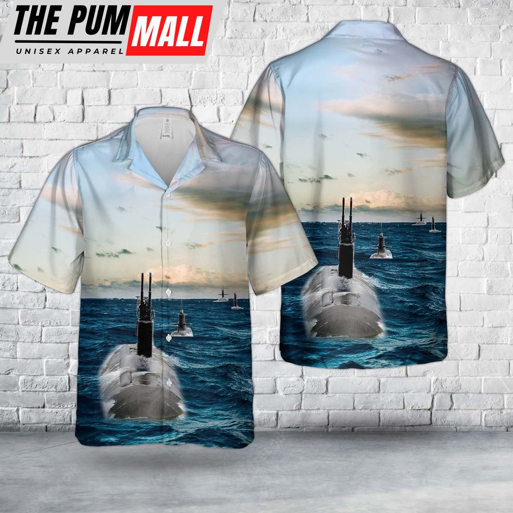 Us Navy Hawaiian Shirt, US Navy Submarine Bubblehead Hawaiian Shirt, Military Hawaiian Shirt