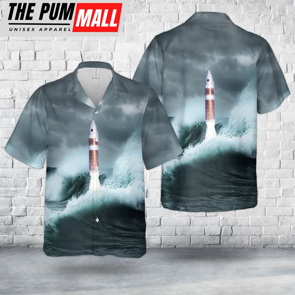 Us Navy Hawaiian Shirt, US Navy UGM-73 Poseidon Hawaiian Shirt, Military Hawaiian Shirt
