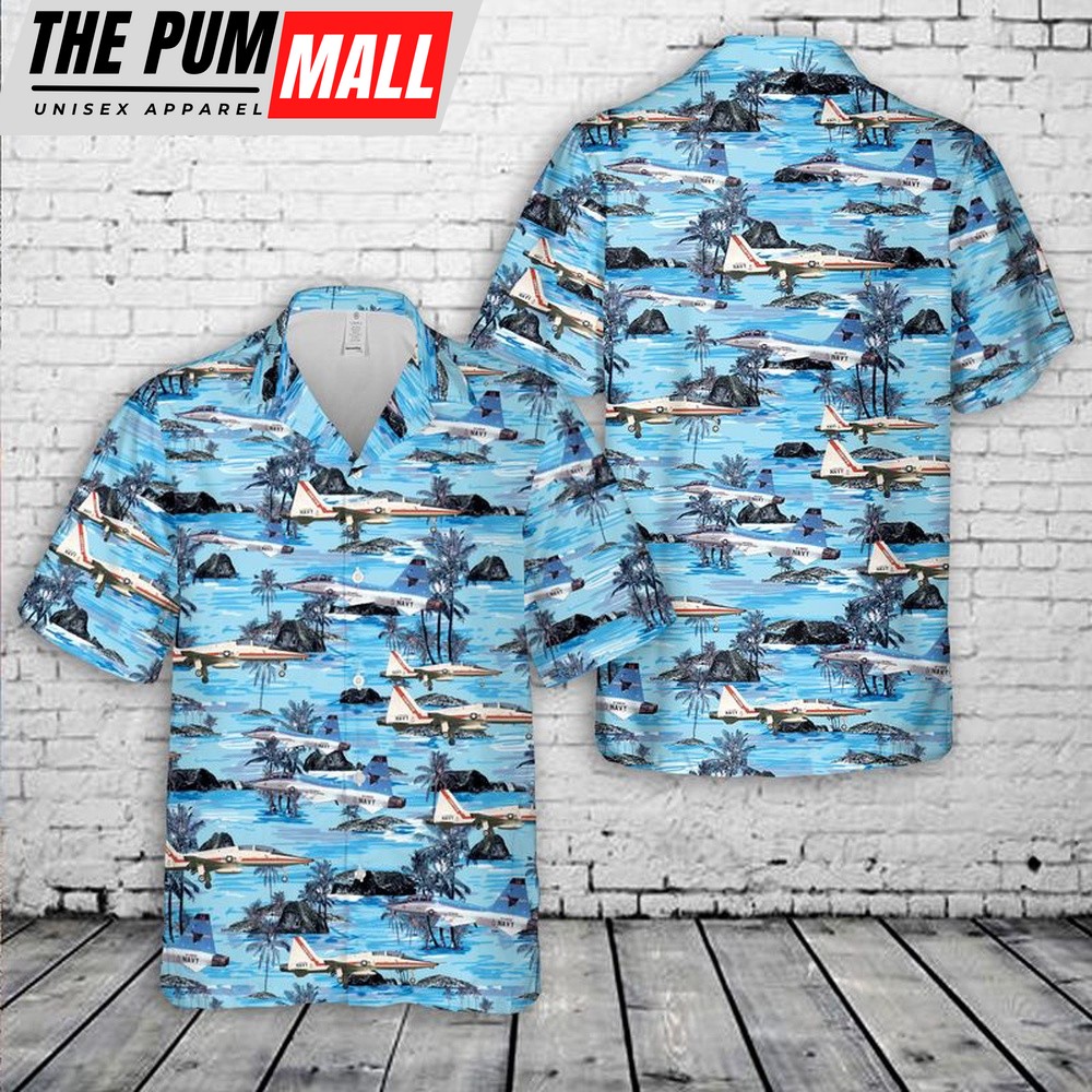 Us Navy Hawaiian Shirt, US Navy United States Naval Test Pilot School Northrop T-38 Talon Hawaiian Shirt, Military Hawaiian Shirt