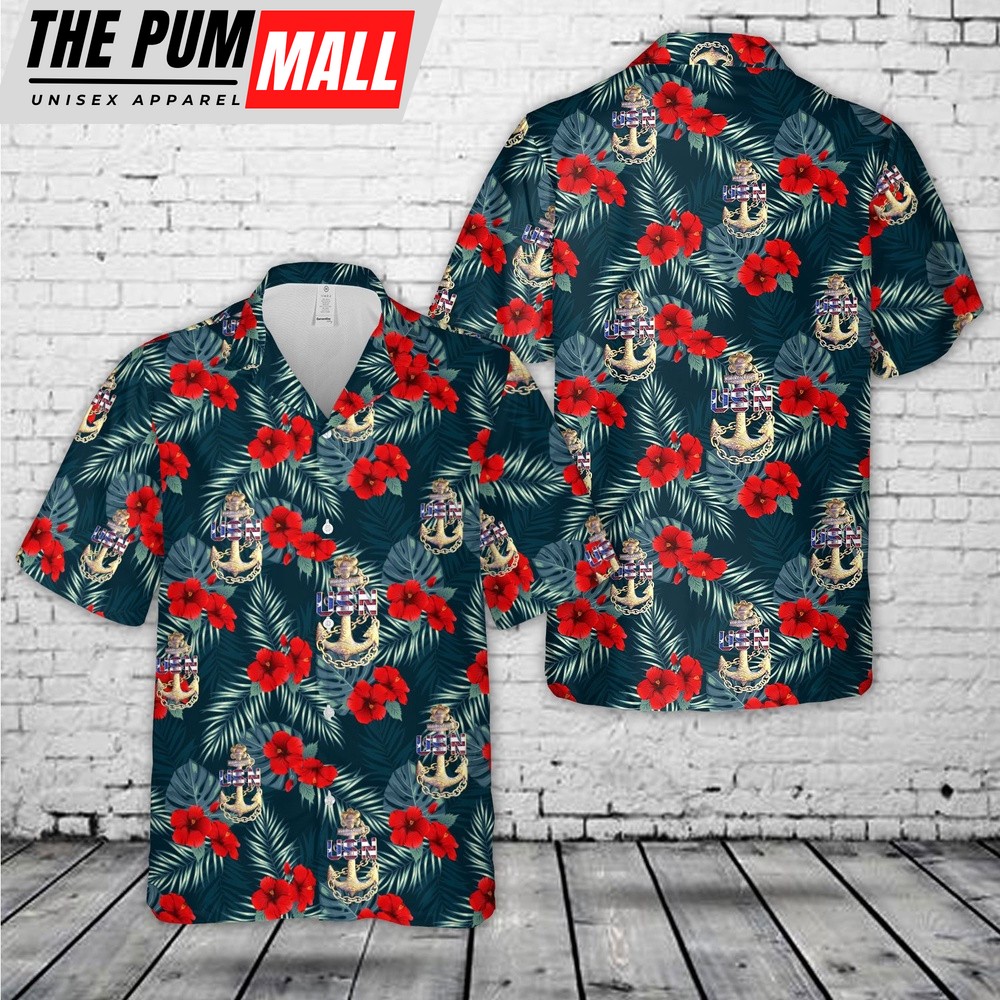 Us Navy Hawaiian Shirt, US Navy USN Chiefs Pride CPO Boriken Chief Hawaiian Shirt, Military Hawaiian Shirt