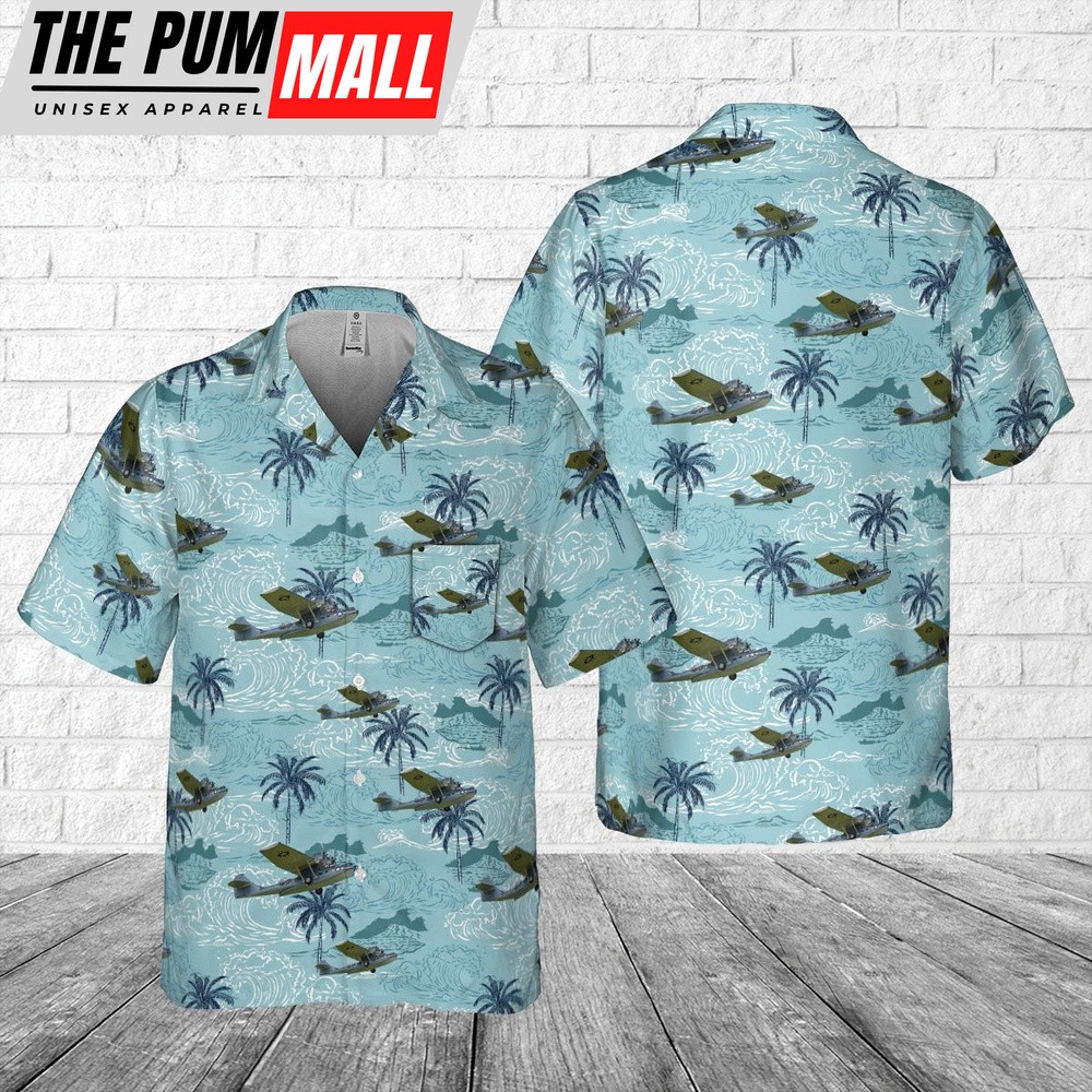 Us Navy Hawaiian Shirt, US Navy (USN) Consolidated PBY-5A Catalina Pocket Hawaiian Shirt, Military Hawaiian Shirt