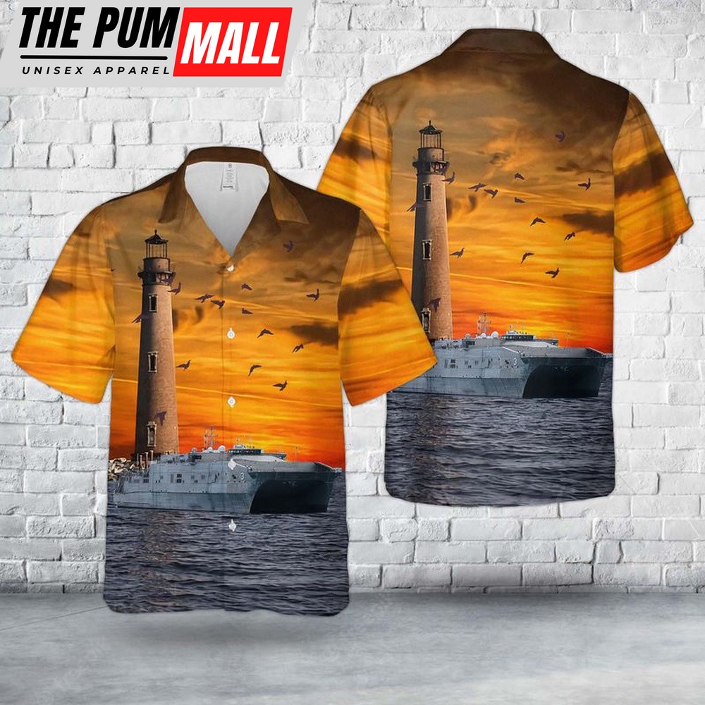 Us Navy Hawaiian Shirt, US Navy USNS Millinocket (T-EPF-3) Hawaiian Shirt, Military Hawaiian Shirt