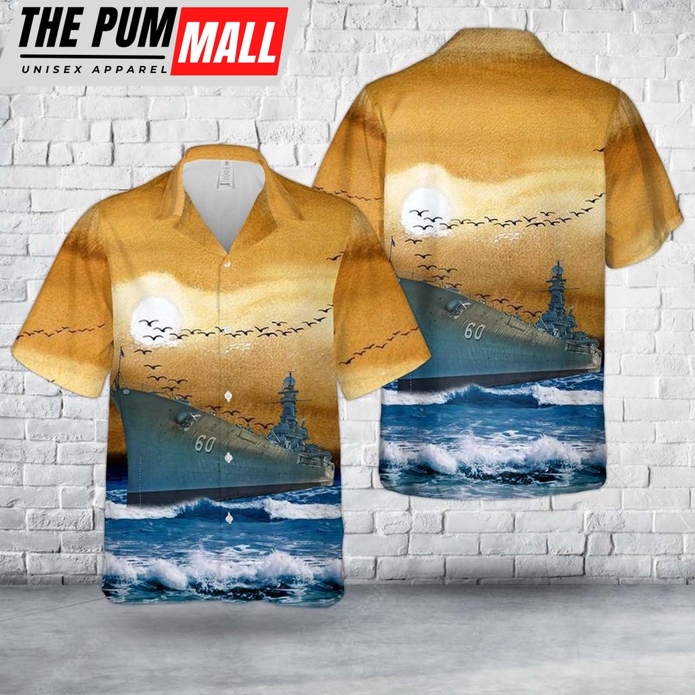 Us Navy Hawaiian Shirt, US Navy USS Alabama – BB-60 Museum Ship Hawaiian Shirt, Military Hawaiian Shirt