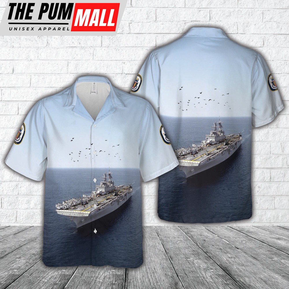 Us Navy Hawaiian Shirt, US Navy USS Bataan (LHD-5) Bataan Expeditionary Strike Group Hawaiian Shirt, Military Hawaiian Shirt