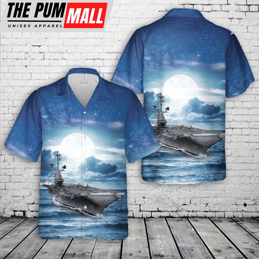 Us Navy Hawaiian Shirt, US Navy USS Bon Homme Richard (CV-31) Hawaiian Shirt, Military Hawaiian Shirt