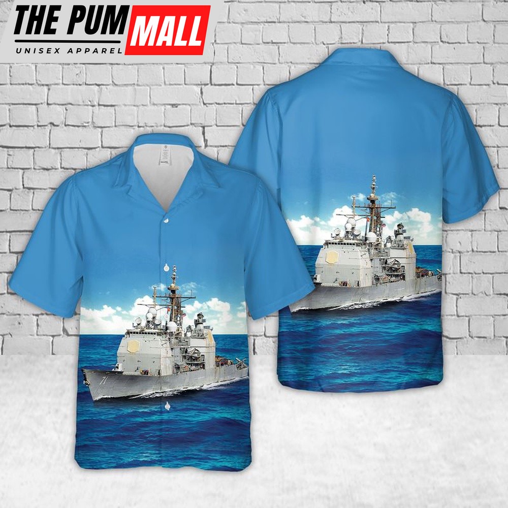 Us Navy Hawaiian Shirt, US Navy USS Cape St. George (CG-71) Hawaiian Shirt, Military Hawaiian Shirt