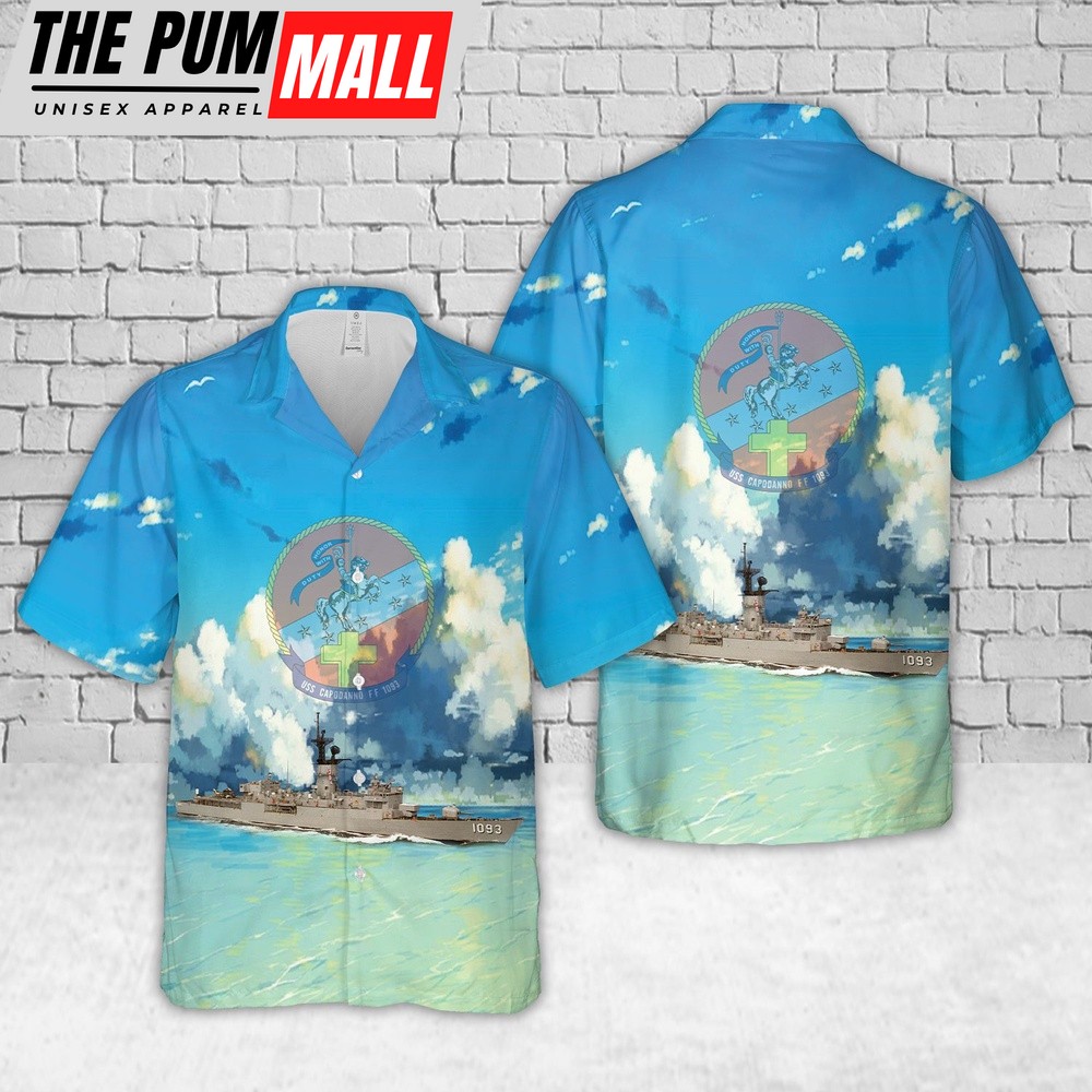 Us Navy Hawaiian Shirt, US Navy USS Capodanno (FF-1093) Hawaiian Shirt, Military Hawaiian Shirt