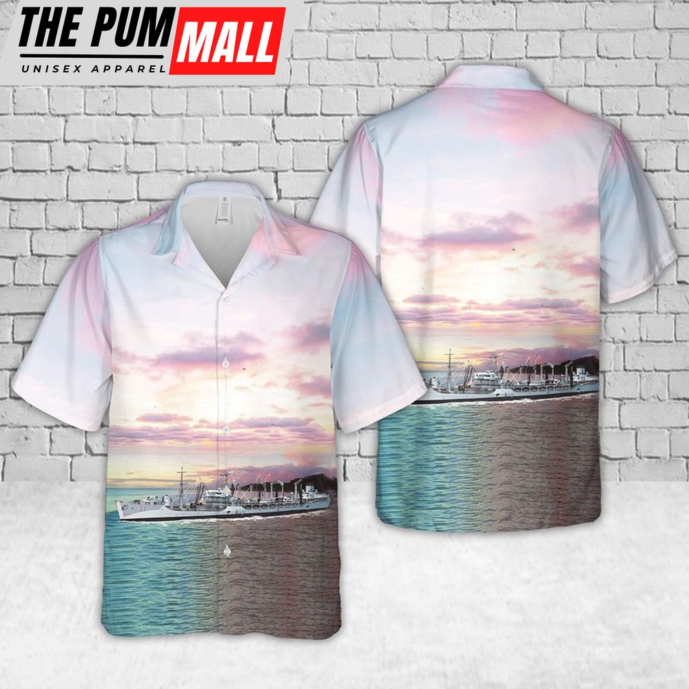 Us Navy Hawaiian Shirt, US Navy USS Chikaskia (AO-54) Hawaiian Shirt, Military Hawaiian Shirt