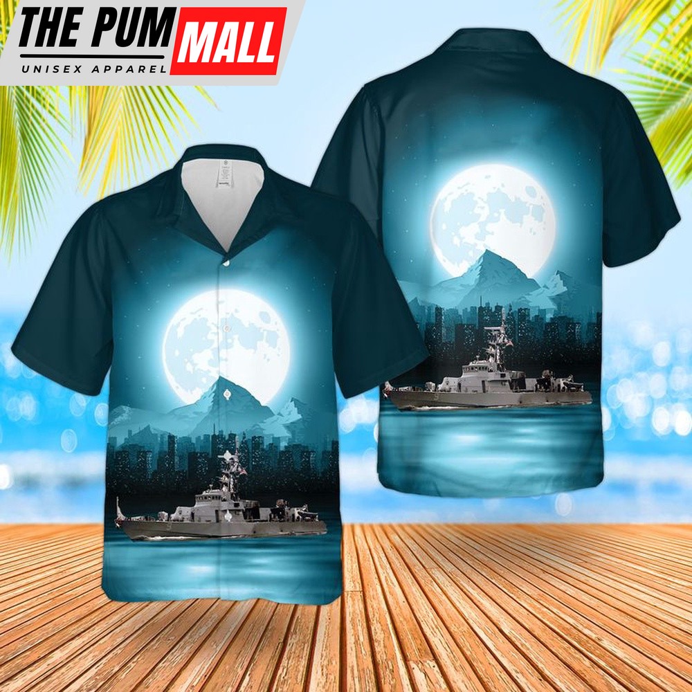 Us Navy Hawaiian Shirt, US Navy USS Chinook PC-9 Hawaiian Shirt, Military Hawaiian Shirt