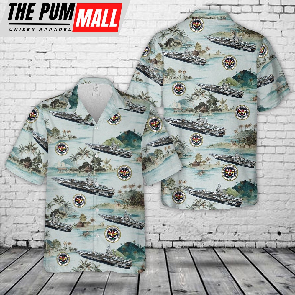 Us Navy Hawaiian Shirt, US Navy USS (CV-67) Hawaiian Shirt, Military Hawaiian Shirt
