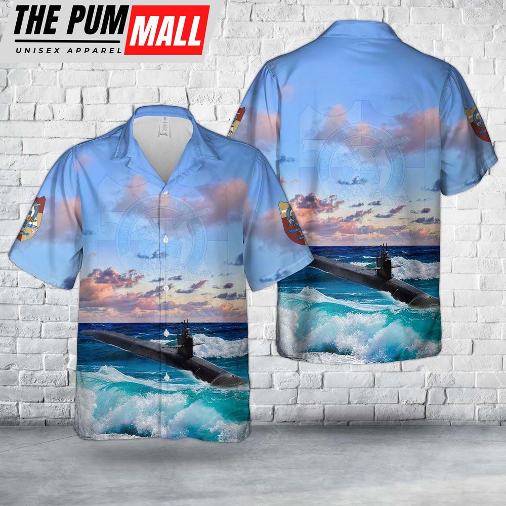 Us Navy Hawaiian Shirt, US Navy USS Florida (SSGN-728) Ohio-class cruise missile submarine Hawaiian Shirt, Military Hawaiian Shirt