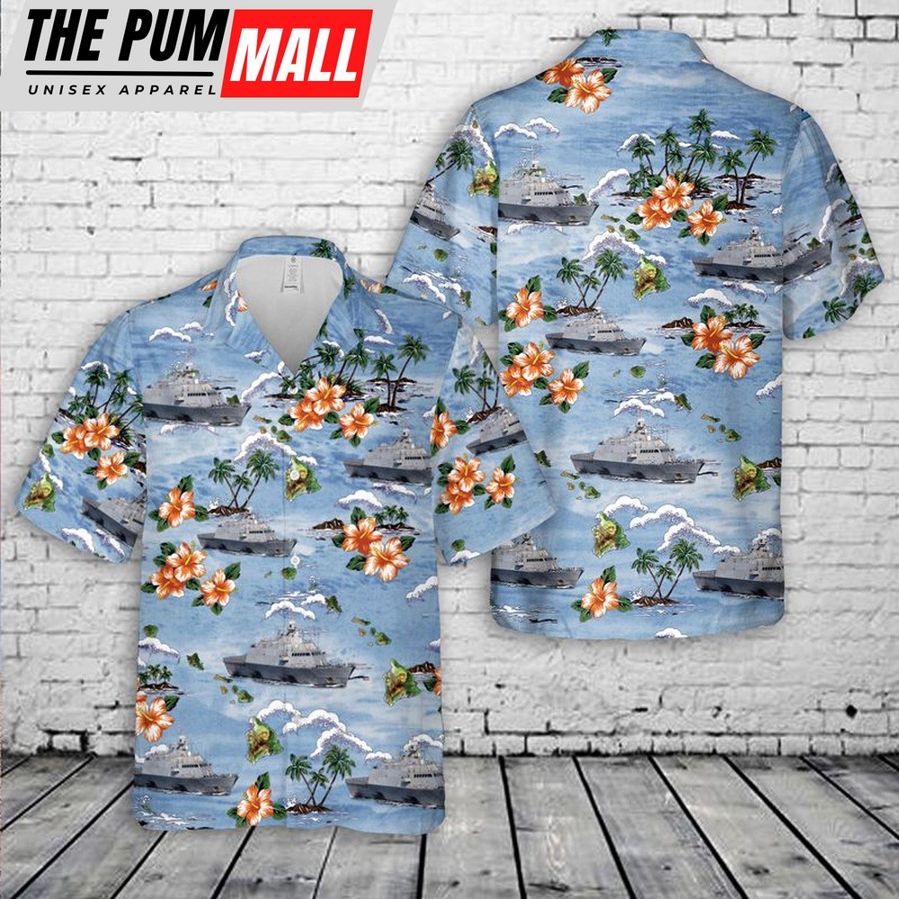 Us Navy Hawaiian Shirt, US Navy USS Fort Worth (LCS-3) Hawaiian Shirt, Military Hawaiian Shirt