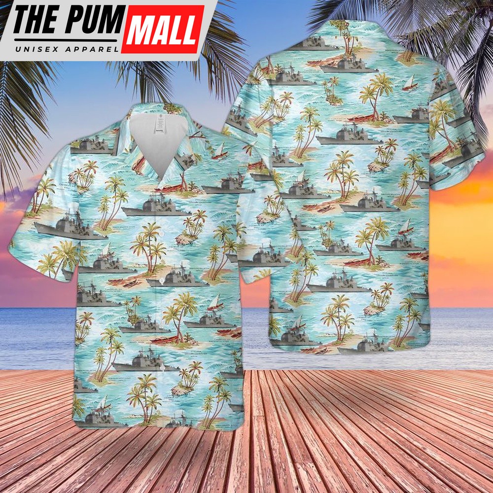 Us Navy Hawaiian Shirt, US Navy USS Hue City (CG-66) Hawaiian Shirt, Military Hawaiian Shirt